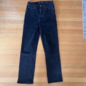 Denim Forum Black Jeans The Arlo Hi-rise Straight Jean 24 Aritzia